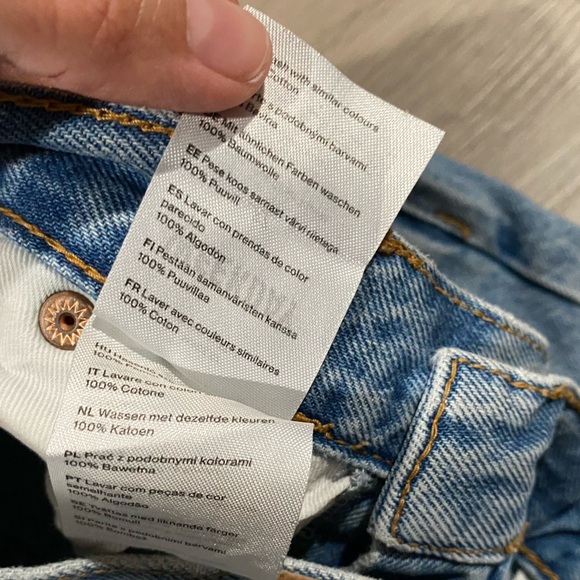 Women's Weekday Frame Pleat Denim Trousers Size 27‎ - Picture 7 of 10